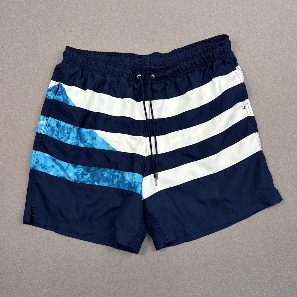 Lands End Swim Trunks Size XL Stripe Shorts
